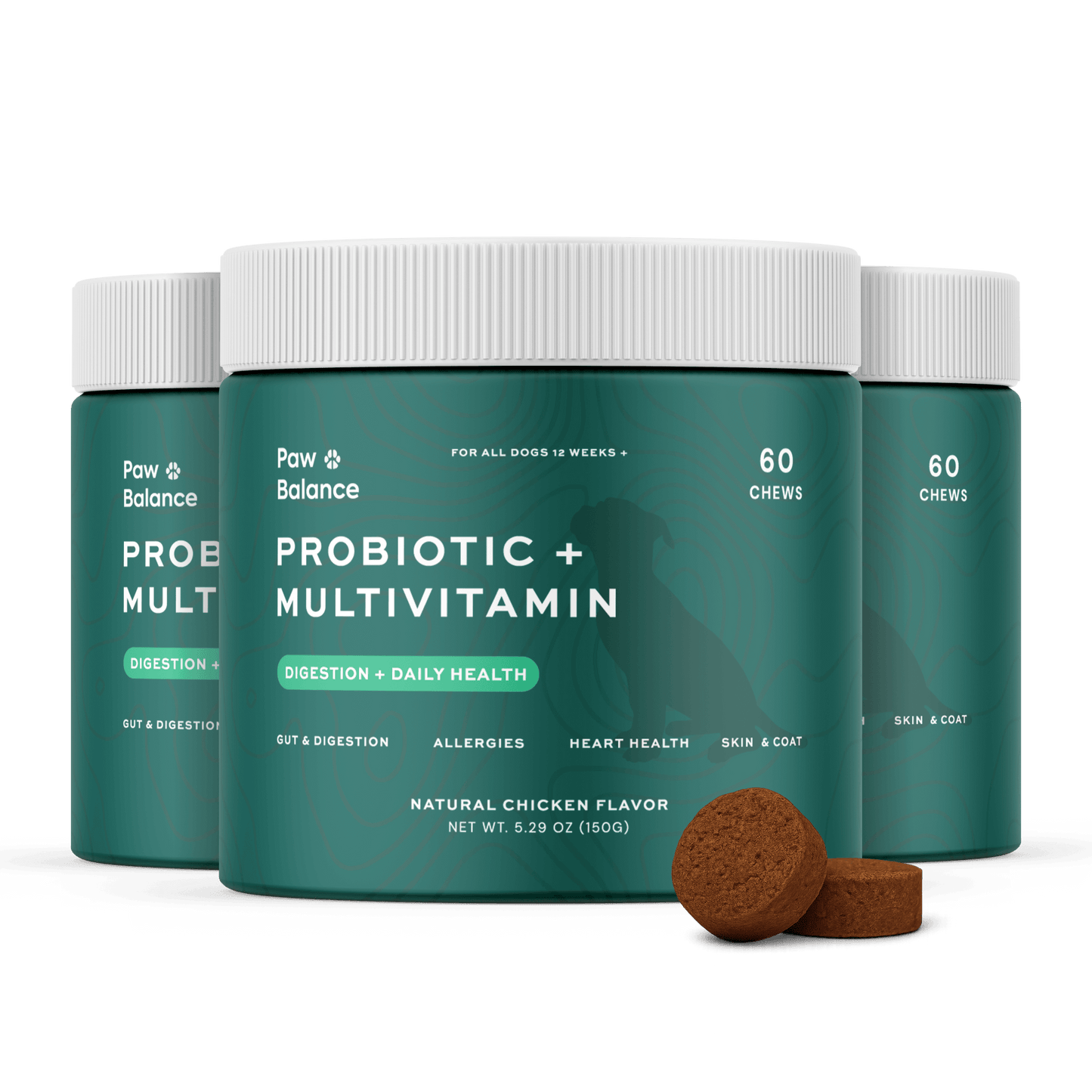 Dog Daily Probiotic + Multivitamin Chews 3 Pack