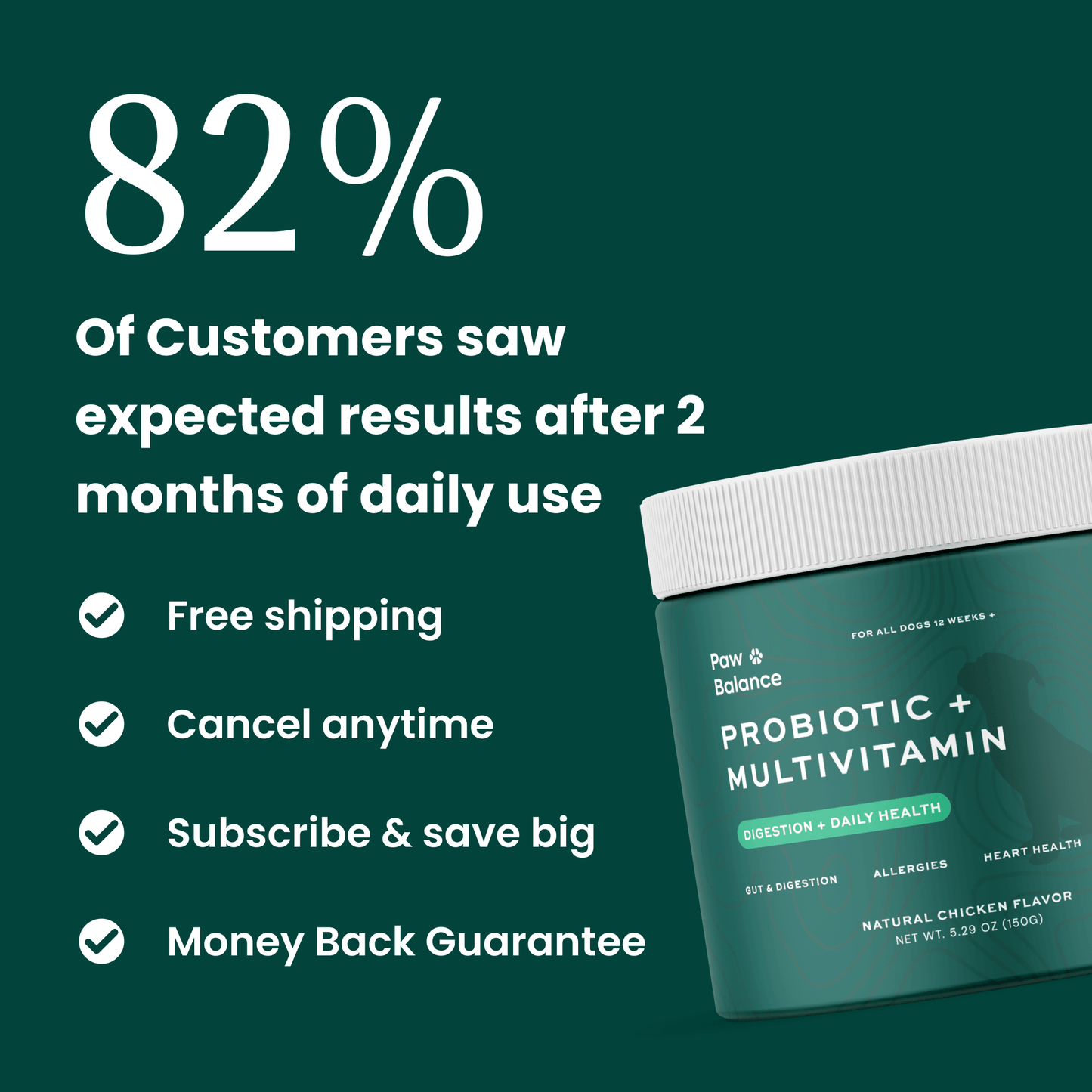 Dog Daily Probiotic + Multivitamin Chews